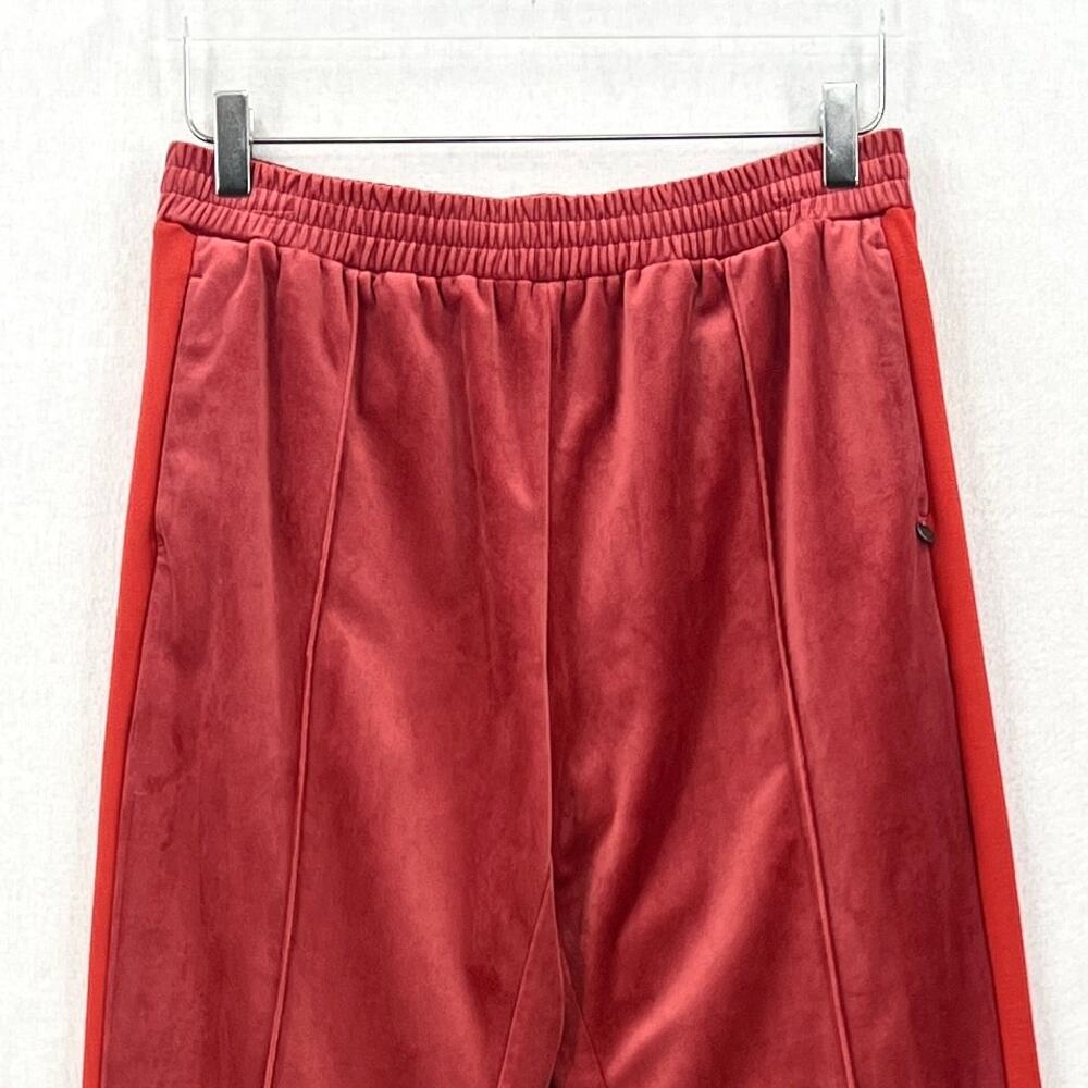SCOTCH AND SODA The Peaks Velour Crop Track Pants Womens M Red Mid Rise Straight - Picture 5 of 16